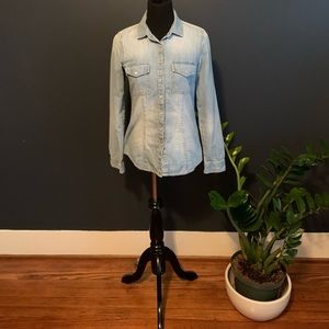 GH BASS Blue Jean Button Up Shirt - S